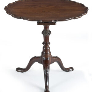George III English Mahogany pie-crust tilt top table - AA2092
