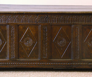 A large 17th Century English oak coffer - AA0853