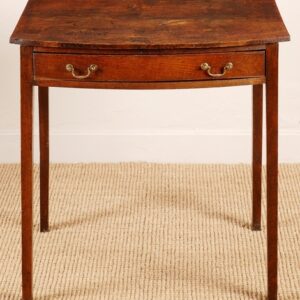 Early 19th Century English Country oak demilune side table - AA1007