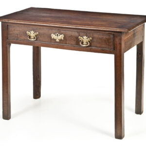 A stunning 18th Century Irish oak side table of unusual proportions.