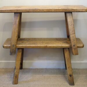 A pair of 19th Century French pine and elm stools - CHD802