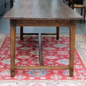 19th Century French elm and deal refectory/farmhouse table - AA