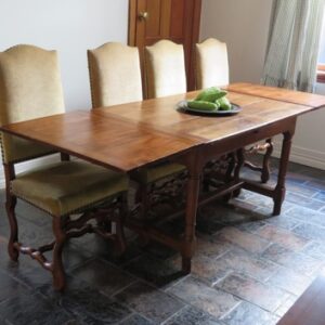 19th Century cherrywood drawer leaf table