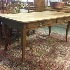 A decorative Mid 19th Century French walnut & fruitwood desk/centre table