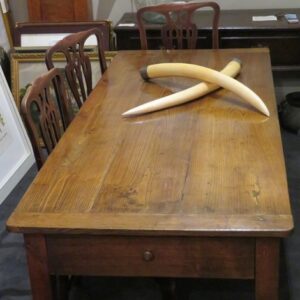 Mid 19th Century French Chestnut & Oak Dining Table