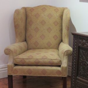 20th Century English Mahogany Georgian Style Wing Chair - AA3677
