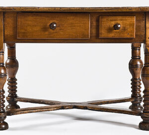 Late 18th Century French Walnut & Fruitwood Side or Serving Table - AA1229