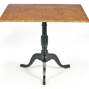 An unusual 19th Century French burr Russian birch and ebonised breakfast-centre table - CHW701