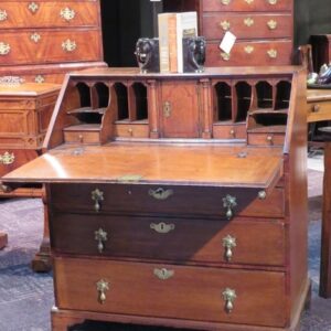 A late C19th English country Oak writing bureau of small proportions