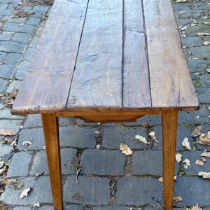 An Unusual 19th Century French Chestnut and Oak Dough-Bin/Farmhouse Table.