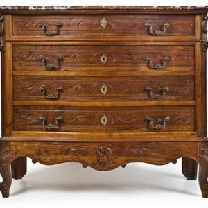 19th Century French Walnut Serpentine Front Commode - AA0687
