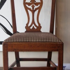 A decorative 18th Century English country Hepplewhite fruitwood occasional chair with well carved splat - AA1574a