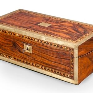 19th Century Anglo-Indian wild figured walnut writing box - AA1926