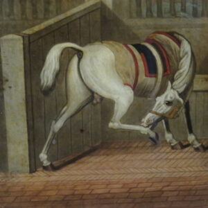 Thomas Burford (1710 - 1775) 'Stables' on Glass C.1760 After James Seymour