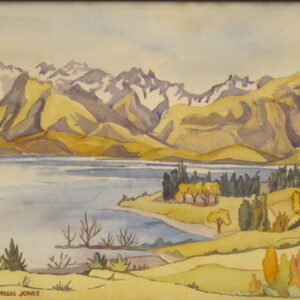 A 20th Century New Zealand watercolour of Lake Tepap (Tekapo)