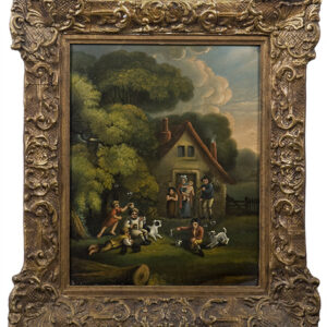Archer - a 19th Century naiive oil on board - 1824