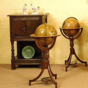 A pair of early 19th Century English Newton Celestial and Terrestrial Globes