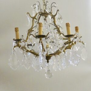 First half 20th Century Italian Eight Branch Crystal Chandelier