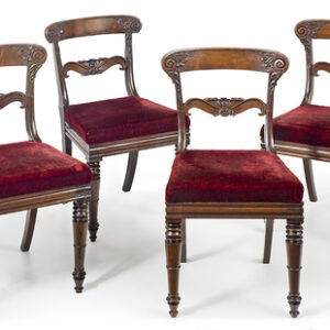 A set of four English Rosewood dining chairs - AA1189