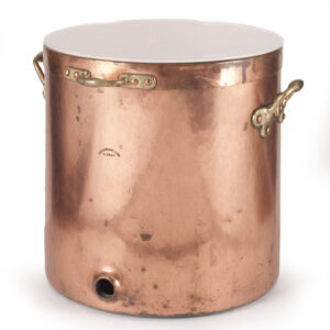 Two handled brass and copper cauldron - CMA800