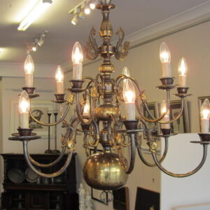 20th Century double brass electolier - AA1701