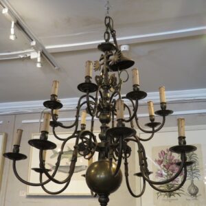 A two-tier Flemish bronze electrolier