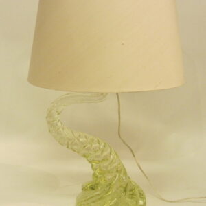 An unusual mid 20th Century Italian Murano twisted glass table lamp