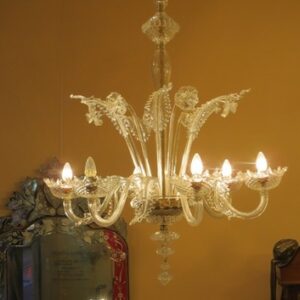 Exceptional first half 20th Century Italian Murano style glass chandelier