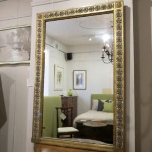 Decorative early 19th Century French gilt rectangular mantle/wall mirror - CMH500