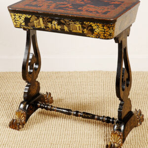 A decorative 19th Century Chinese export sewing table