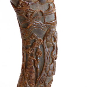 A 19th Century Chinese hand carved buffalo horn