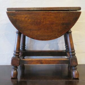 Very Rare Early 20th Century English Oak Joint Stool