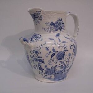 Large 19th Century blue & white Ridgeway jug - CBEs59