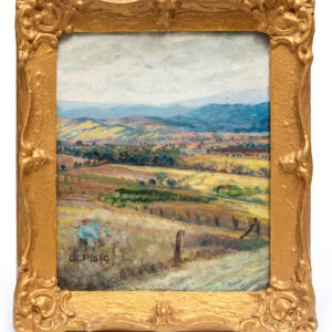 Countryside Landscape Oil by Gustav Michael Pillig