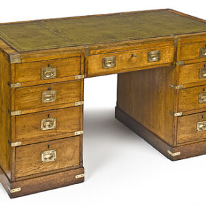 19th Century English Ash Campaign Desk