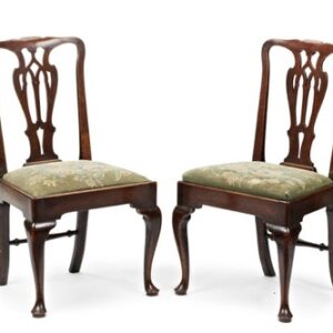 A rare set of four 18th Century walnut dining chairs - UK1901