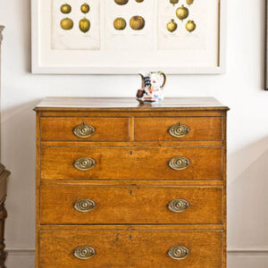 A Late Georgian English Country Oak Chest Of Drawers - AA1359