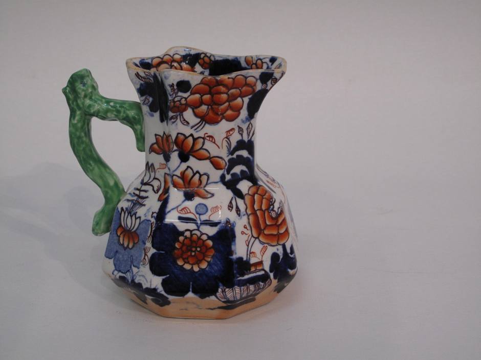 Small 19th Century Masons jug with green twig handle - Image 2