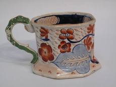 Large 19th Century Ironstone China octagonal mug - Image 3