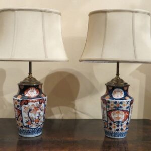 Pair of 19th Century Japanese Imari vase/lamps - AA1883