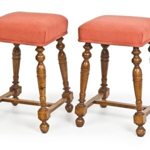 A rare pair of early 19th Century French fruitwood stools - CJD600