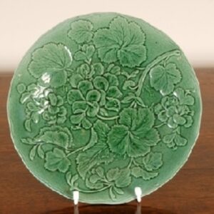 19th Century Green Majolica Plate