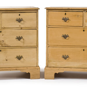 A matched pair of early 19th Century and later English Pine Chests of smaller proportions - AA1543