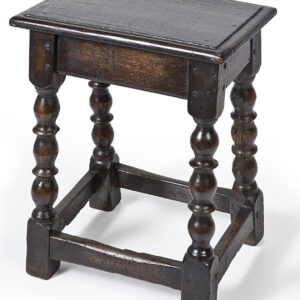 19th Century revival English oak joint stool