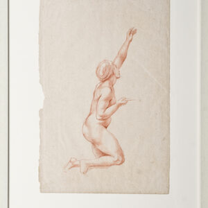Sanguin drawing of a Kneeling Man on 18th Century paper - CGW134463/14