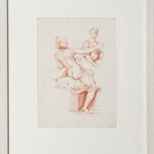 Sanguin drawing of Seated Woman on 18th Century paper - CGW134463/15