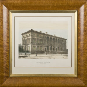 Early 20th Century Australian Photo Lithograph of Melbourne Treasury Building