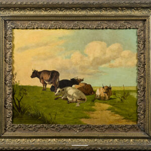 'Cattle in the Pasture' - in the style of Sidney Cooper 1872