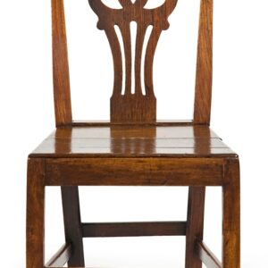 Late 18th Century English country Chippendale ash and oak occasional chair