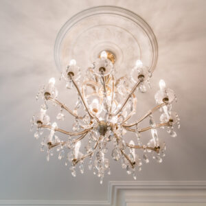 First half 20th Century French Maria Theresa 12 branch Crystal Chandelier